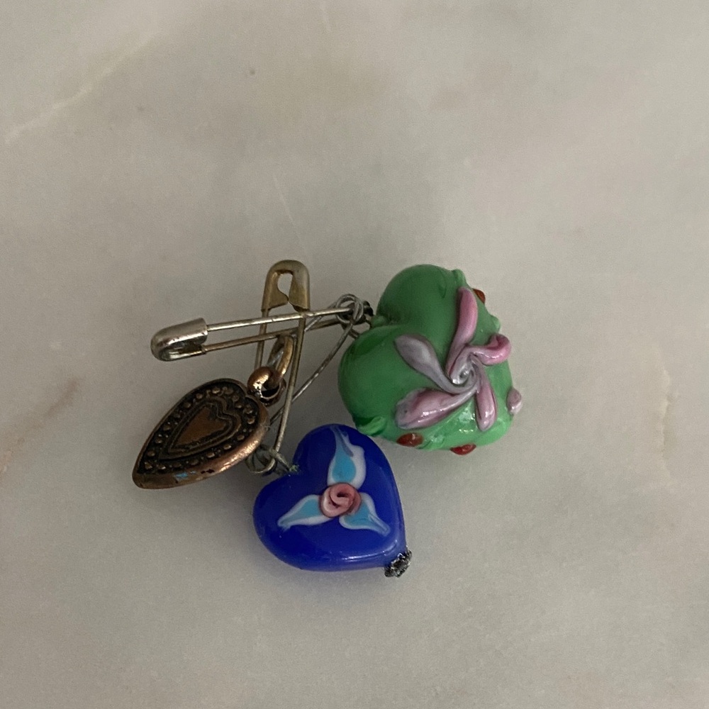 3 Heart Charms